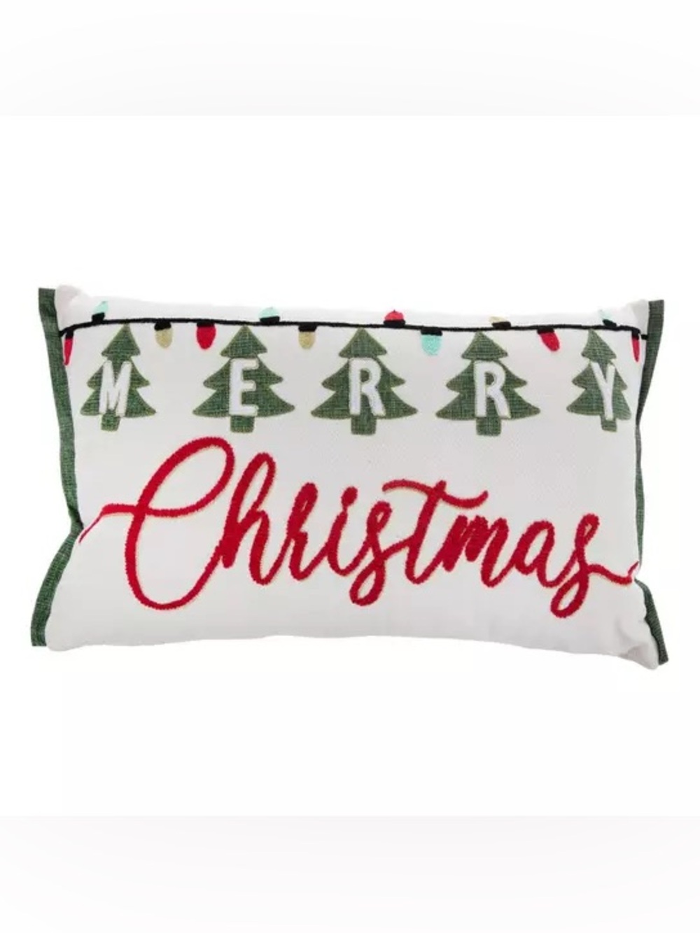 Merry Christmas Lights Pillow